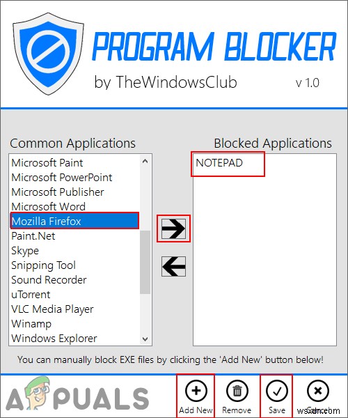 จะป้องกันผู้ใช้จากการเรียกใช้แอพพลิเคชั่น Windows ที่ระบุได้อย่างไร 