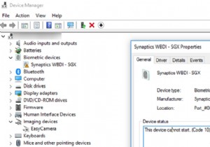 แก้ไข:Synaptics WBDI (เปิดใช้งาน SGX) เครื่องอ่านลายนิ้วมือ  อุปกรณ์ไม่สามารถเริ่ม (รหัส 10)  