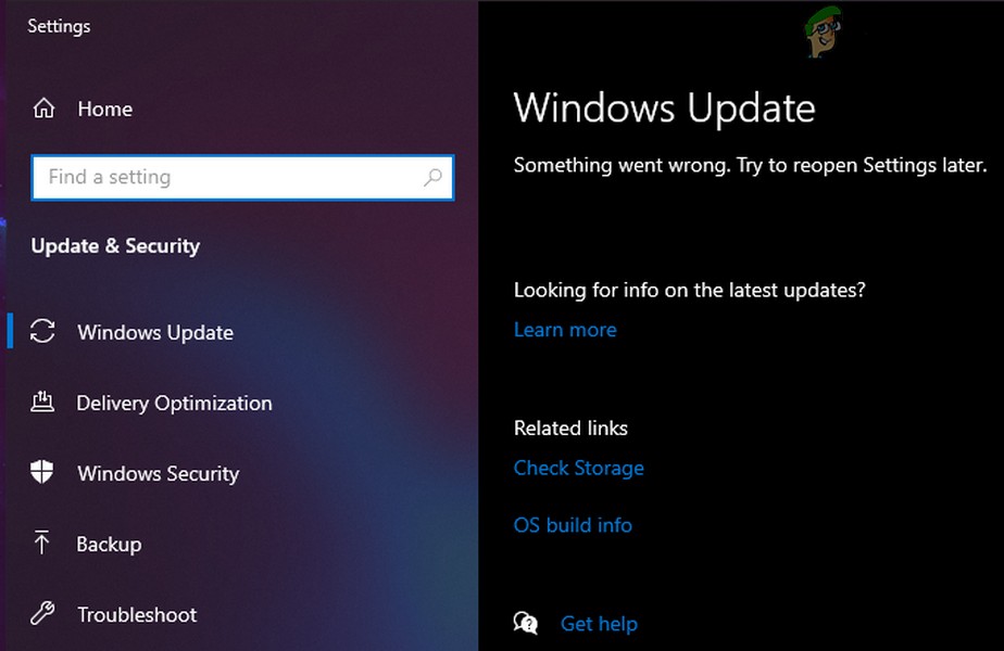 [แก้ไข]  มีบางอย่างผิดพลาด ลองเปิดการตั้งค่าอีกครั้งในภายหลัง  ใน Windows 10 Update 