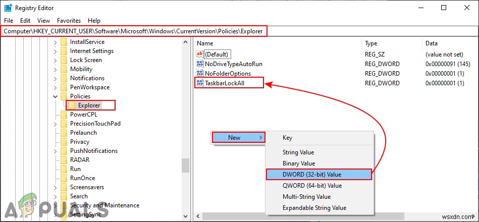 วิธีปิดการใช้งานการตั้งค่าแถบงานใน Windows 10 