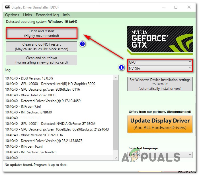 วิธีแก้ไขประสบการณ์ GeForce  ข้อผิดพลาด HRESULT E_FAIL  