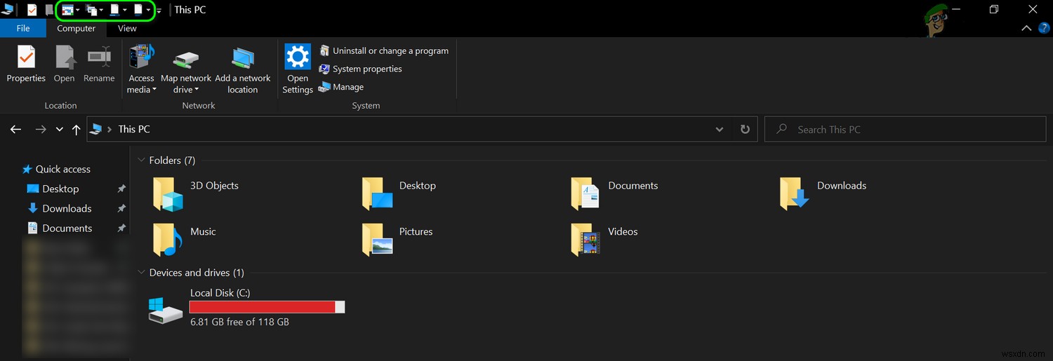 แก้ไข:ไม่มีแท็บค้นหา  File Explorer (Windows 10 - 1909)  