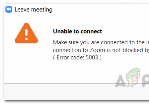 แก้ไข:ซูมไม่สามารถเชื่อมต่อรหัสข้อผิดพลาด 5003 