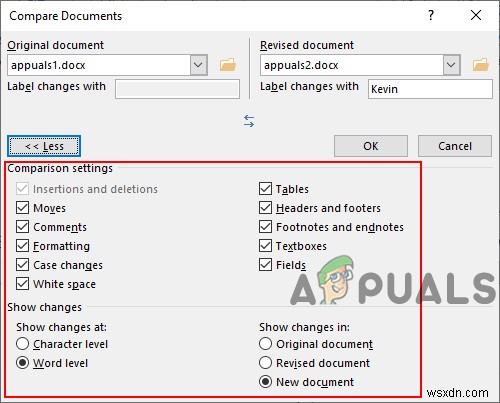 จะเปรียบเทียบเอกสาร Microsoft Word สองฉบับได้อย่างไร 