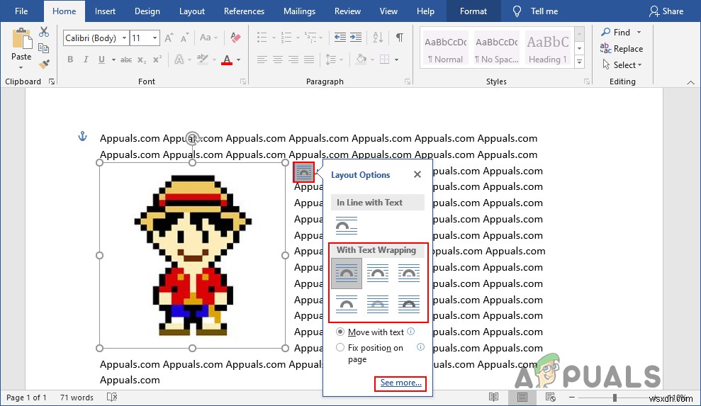 วิธีตัดข้อความรอบรูปภาพใน Microsoft Word 