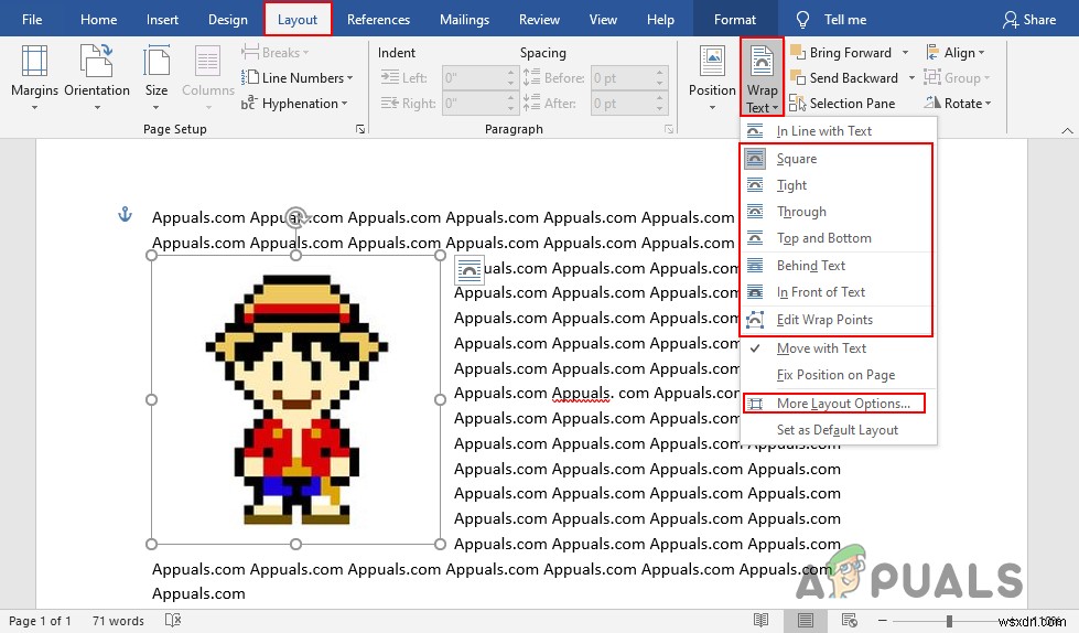 วิธีตัดข้อความรอบรูปภาพใน Microsoft Word 