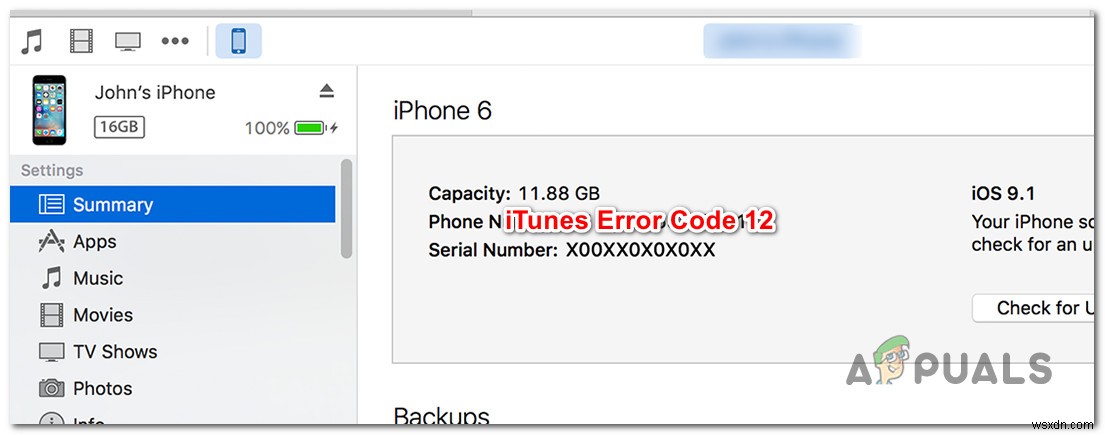 วิธีแก้ไข iTunes Error Code 12 