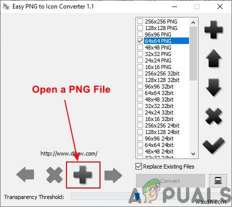 วิธีการแปลง PNG เป็น ICO? 