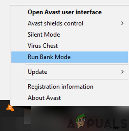 แก้ไข:โหมด Avast Bank ไม่ทำงาน 