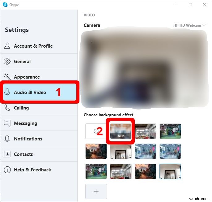 วิธีเบลอพื้นหลังวิดีโอใน Skype 