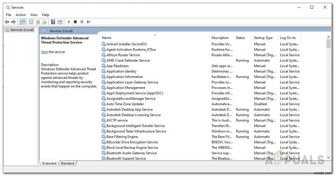 [แก้ไข] บริการภัยคุกคามของ Windows Defender หยุดทำงาน 