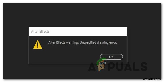 [แก้ไข] After Effects  Unspecified Drawing Error  
