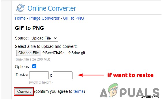 วิธีการแปลง GIF เป็น PNG? 
