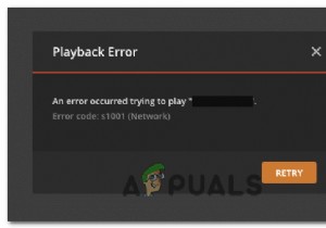 [แก้ไข]  รหัสข้อผิดพลาด:S1001 (เครือข่าย)  ใน Plex Media Player 