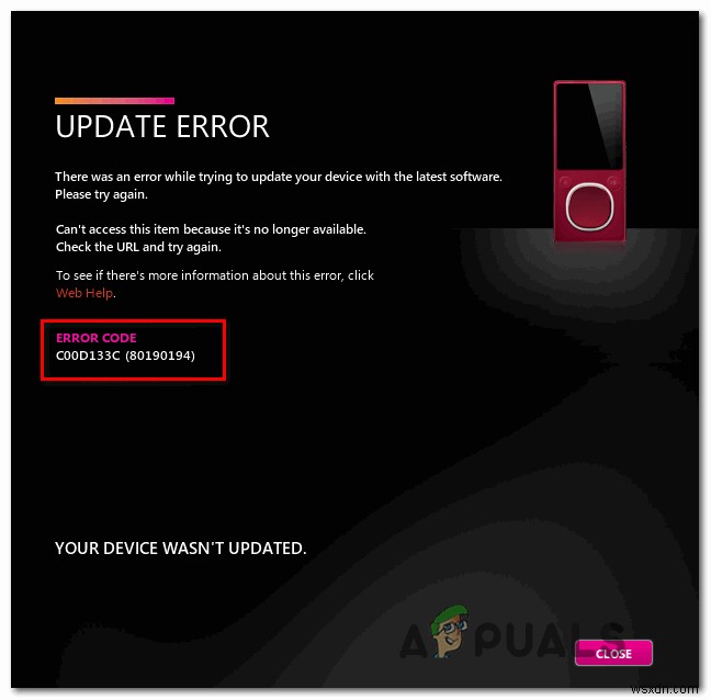 วิธีแก้ไขรหัสข้อผิดพลาด Zune C00D133C (80190194) 