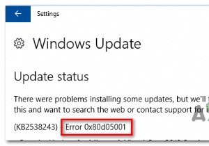 วิธีแก้ไขข้อผิดพลาด Windows Update Store 0x80D05001 