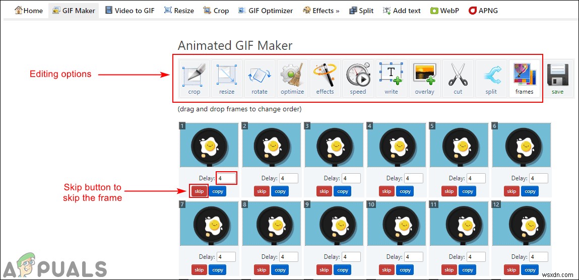 วิธีแก้ไข GIF ที่มีอยู่ 