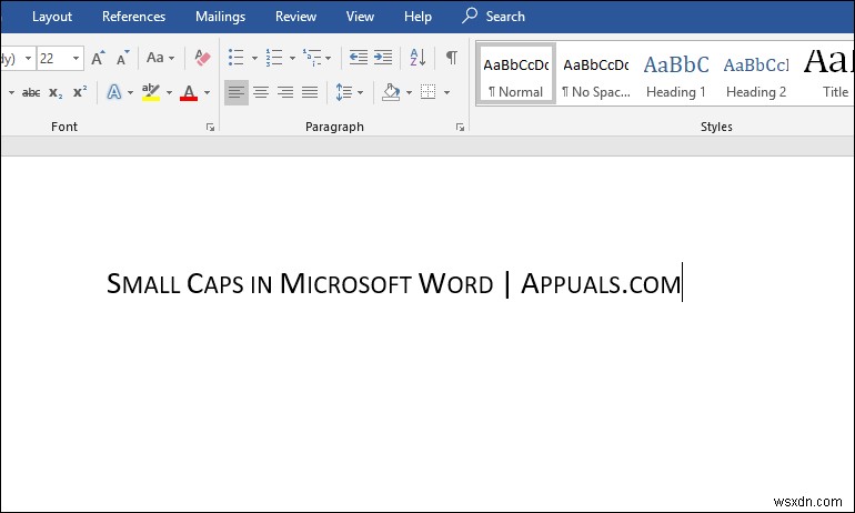 จะทำตัวพิมพ์เล็กใน Microsoft Word ได้อย่างไร? 