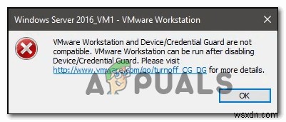 แก้ไข:VMware Workstation และอุปกรณ์/Credential Guard ไม่รองรับ 