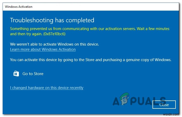 จะแก้ไขรหัสข้อผิดพลาดของ Windows 10 0X87E10BC6 ได้อย่างไร 