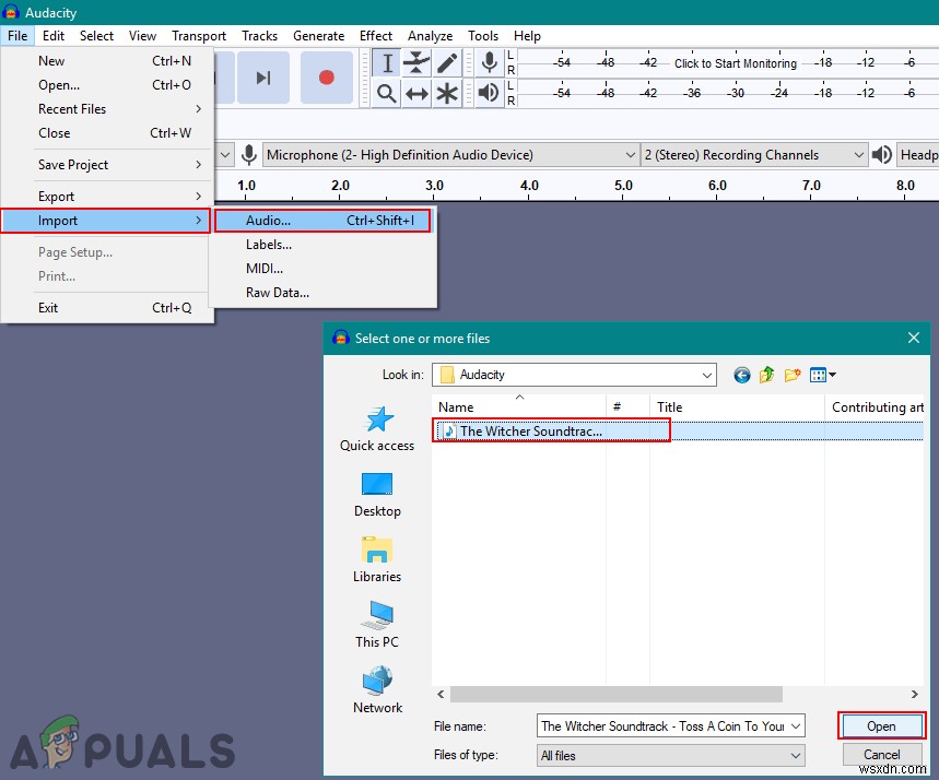 การติดตั้ง FFmpeg Library ใน Audacity 