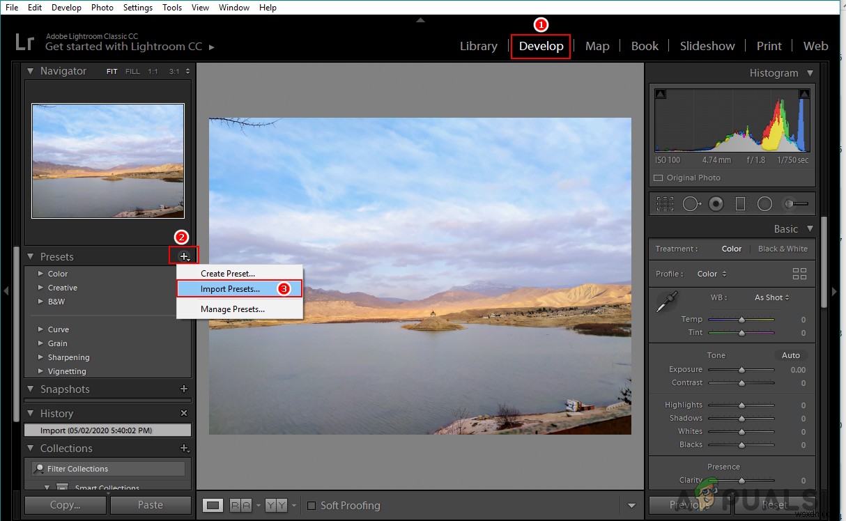 จะติดตั้งพรีเซ็ตใน Lightroom ได้อย่างไร? 