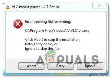 แก้ไข:ไม่สามารถเปิดไฟล์สำหรับเขียนด้วย VLC Media Player 