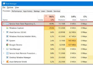 การใช้งาน CPU สูงโดย State Repository Service บน Windows 10 