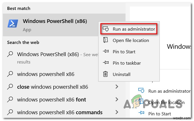 Powershell:เกิดความล้มเหลวระหว่างการเริ่มต้น 