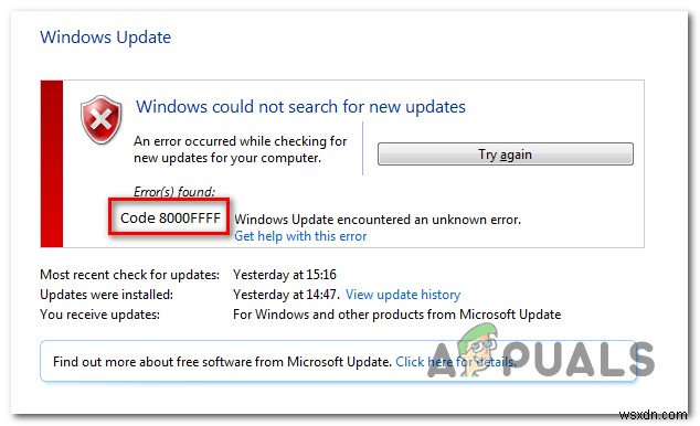 แก้ไขอย่างง่ายสำหรับ Windows Update Error 8000FFF 