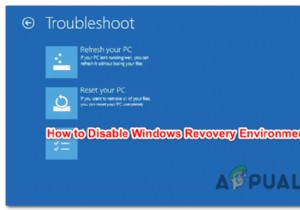 จะปิดการใช้งาน / เปิดใช้งาน Windows Recovery Environment บน Windows 10 ได้อย่างไร 