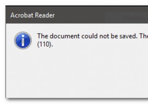 Adobe Reader Error 110  ไม่สามารถบันทึกเอกสารได้  