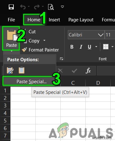 ไม่สามารถเพิ่มหรือสร้างเซลล์ใหม่ใน Excel 