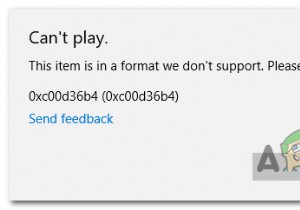 แก้ไขข้อผิดพลาดเครื่องเล่นเพลง Groove 0xc00d36b4  ไม่สามารถเล่นได้  