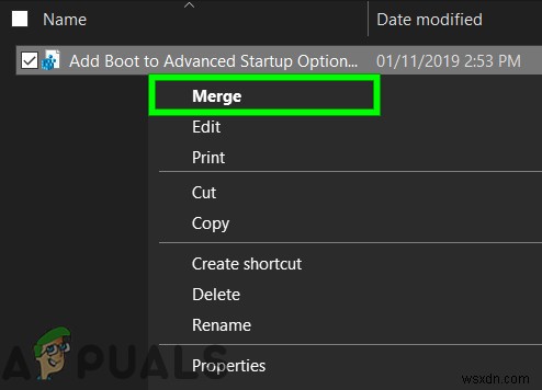 จะเพิ่ม Boot to Advanced Startup Options ให้กับ Context Menu ได้อย่างไร? 