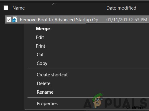 จะเพิ่ม Boot to Advanced Startup Options ให้กับ Context Menu ได้อย่างไร? 