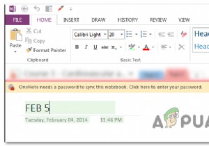 แก้ไขข้อผิดพลาด  OneNote ต้องการรหัสผ่านเพื่อซิงค์สมุดบันทึกนี้  