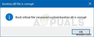 วิธีแก้ไขไฟล์ Corrupt Bootres.dll ใน Windows 10 