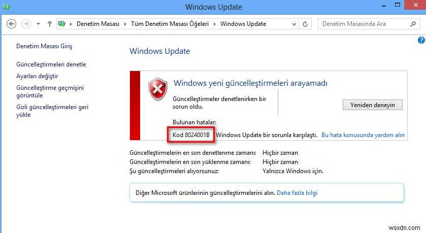 จะแก้ไขข้อผิดพลาดของ Windows Update 8024001B ได้อย่างไร 