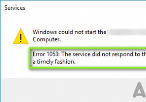 วิธีแก้ไขข้อผิดพลาด 1053:บริการไม่ตอบสนองต่อคำขอเริ่มต้นหรือควบคุมในเวลาที่เหมาะสม 
