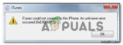 วิธีแก้ไขข้อผิดพลาด OxE8000015 เมื่อเชื่อมต่อ iPhone 