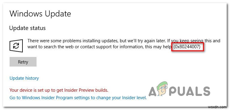 จะแก้ไขข้อผิดพลาด Windows Update 0x80244007 ได้อย่างไร 