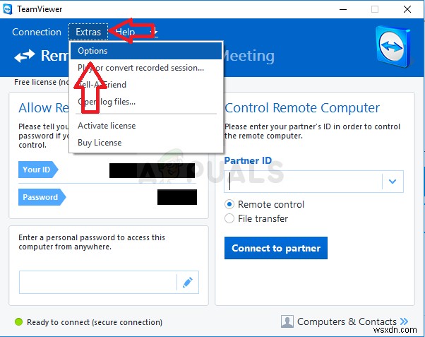 วิธีแก้ไขข้อผิดพลาด  ไม่พร้อมตรวจสอบการเชื่อมต่อของคุณ  ของ TeamViewer บน Windows 