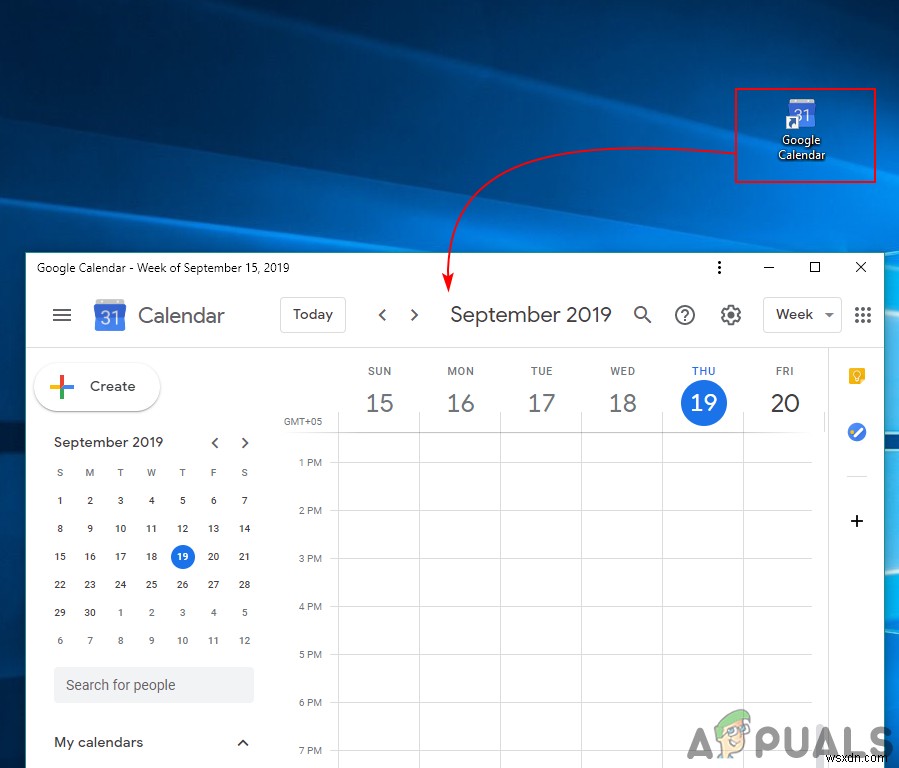 วิธีใส่ Google ปฏิทินบนเดสก์ท็อปใน Windows 10 
