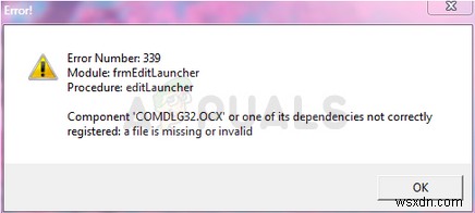 วิธีการแก้ไขข้อผิดพลาด  comdlg32.ocx  บน Windows? 