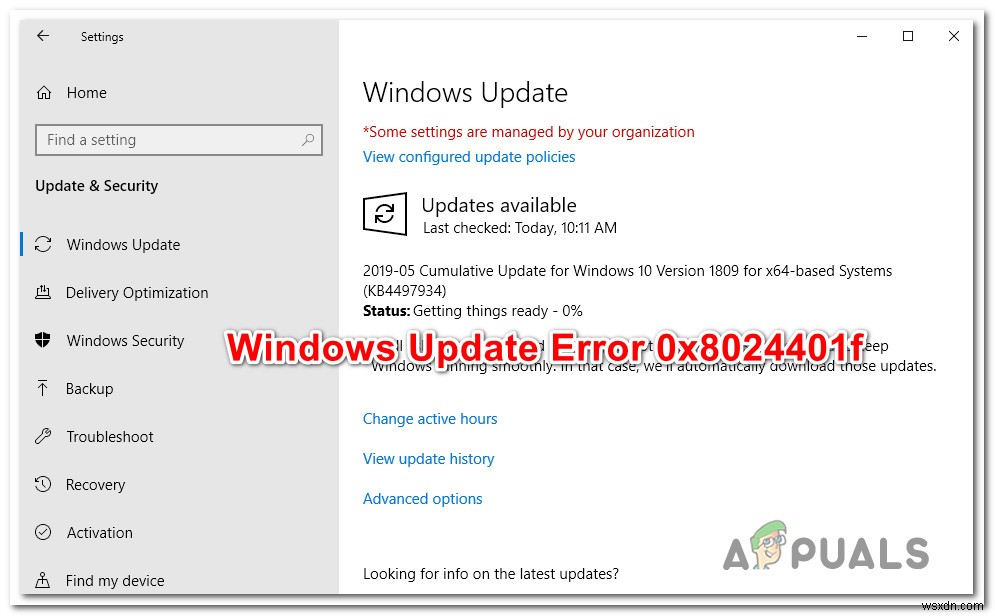 วิธีแก้ไขข้อผิดพลาด Windows Update 0x8024401f 