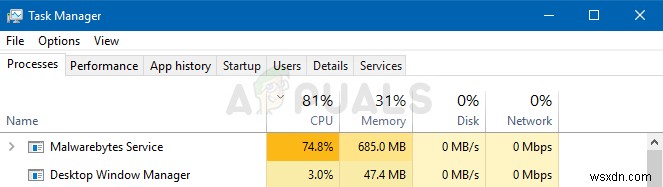 วิธีแก้ไขปัญหา CPU สูงของบริการ Malwarebytes บน Windows 