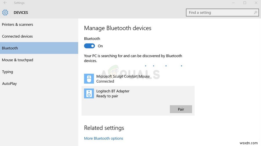 วิธีแก้ไข Bluetooth ตรวจไม่พบอุปกรณ์ใน Windows 10 
