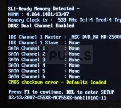 วิธีแก้ไขข้อผิดพลาด Checksum CMOS บน Windows 