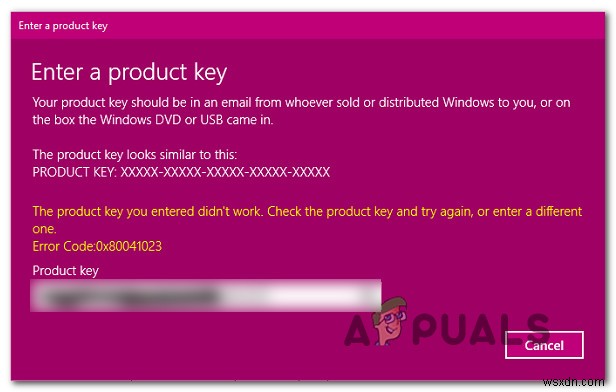วิธีแก้ไขข้อผิดพลาดการเปิดใช้งาน Windows 10 0x80041023 